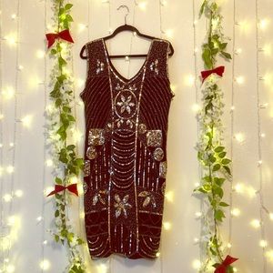 1920’s style fully beaded dress